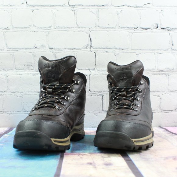 Timberland Black Leather Lace-up Back Road Trail Hiker Boots Size US 4.5 - Picture 2 of 9